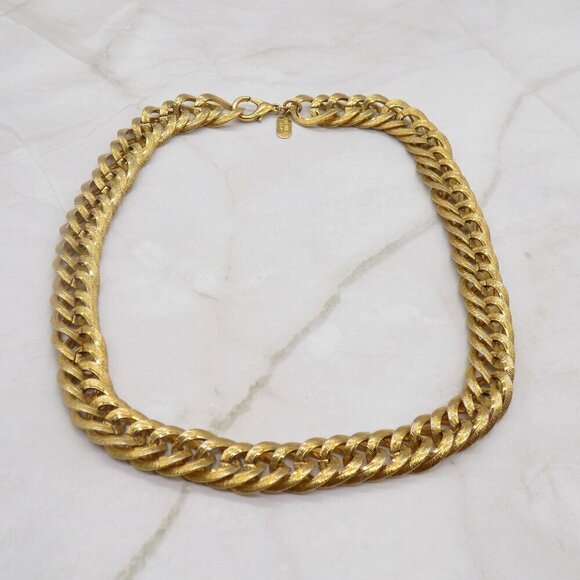 Vintage Premiere USA Designs Necklace and Bracelet Chunky Chain Gold Tone - Picture 7 of 11